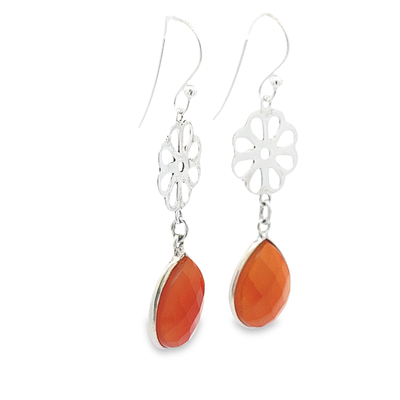 Red Onyx Earrings - Evie - boothandbooth