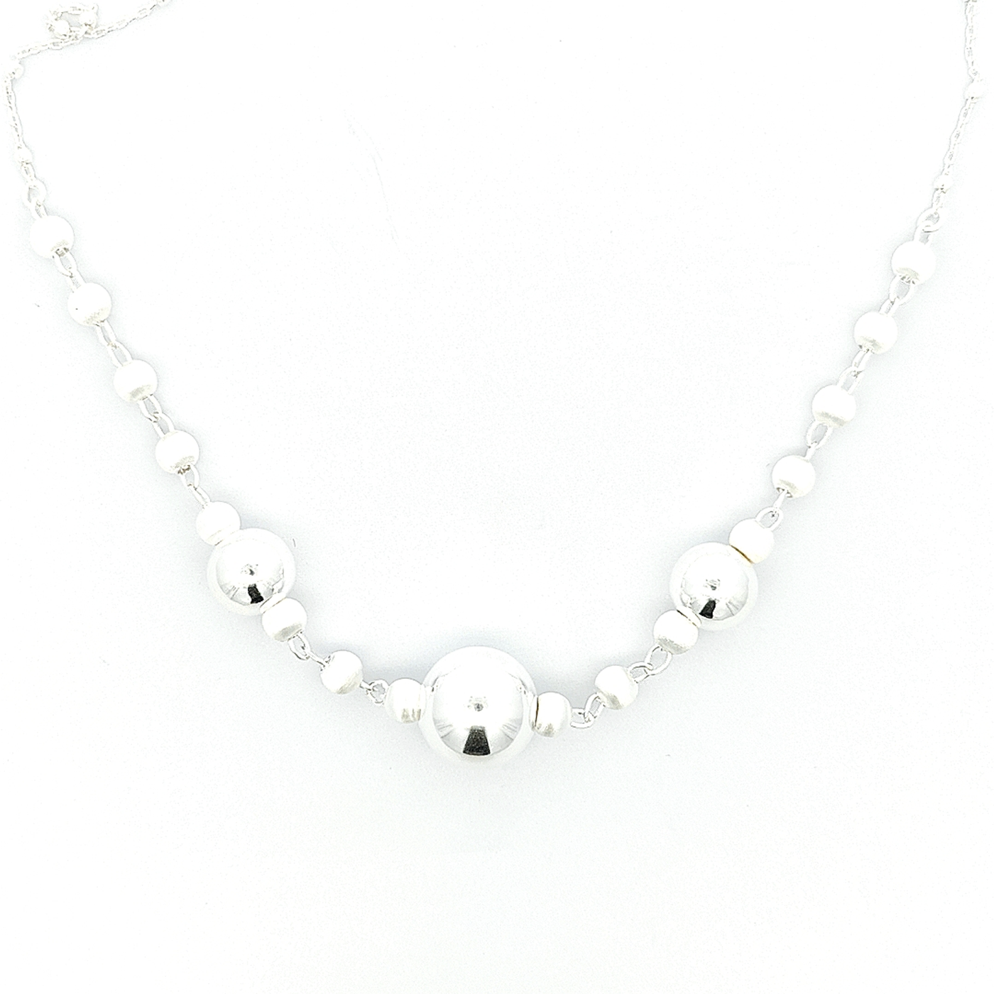 Sterling Silver Balls Necklace - boothandbooth