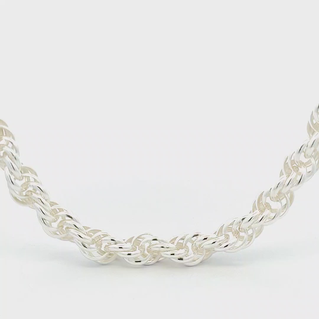 Sterling Silver Links Necklace - 11mm