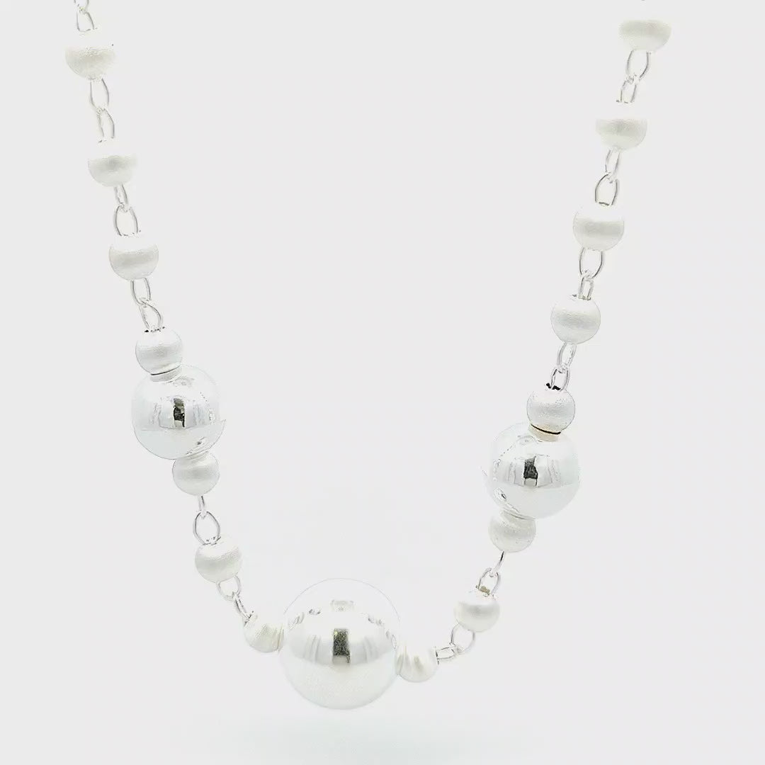 Sterling Silver Balls Necklace