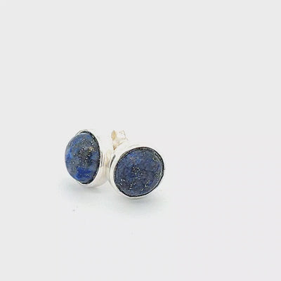 Lapis Lazuli Stud Earrings - Carly