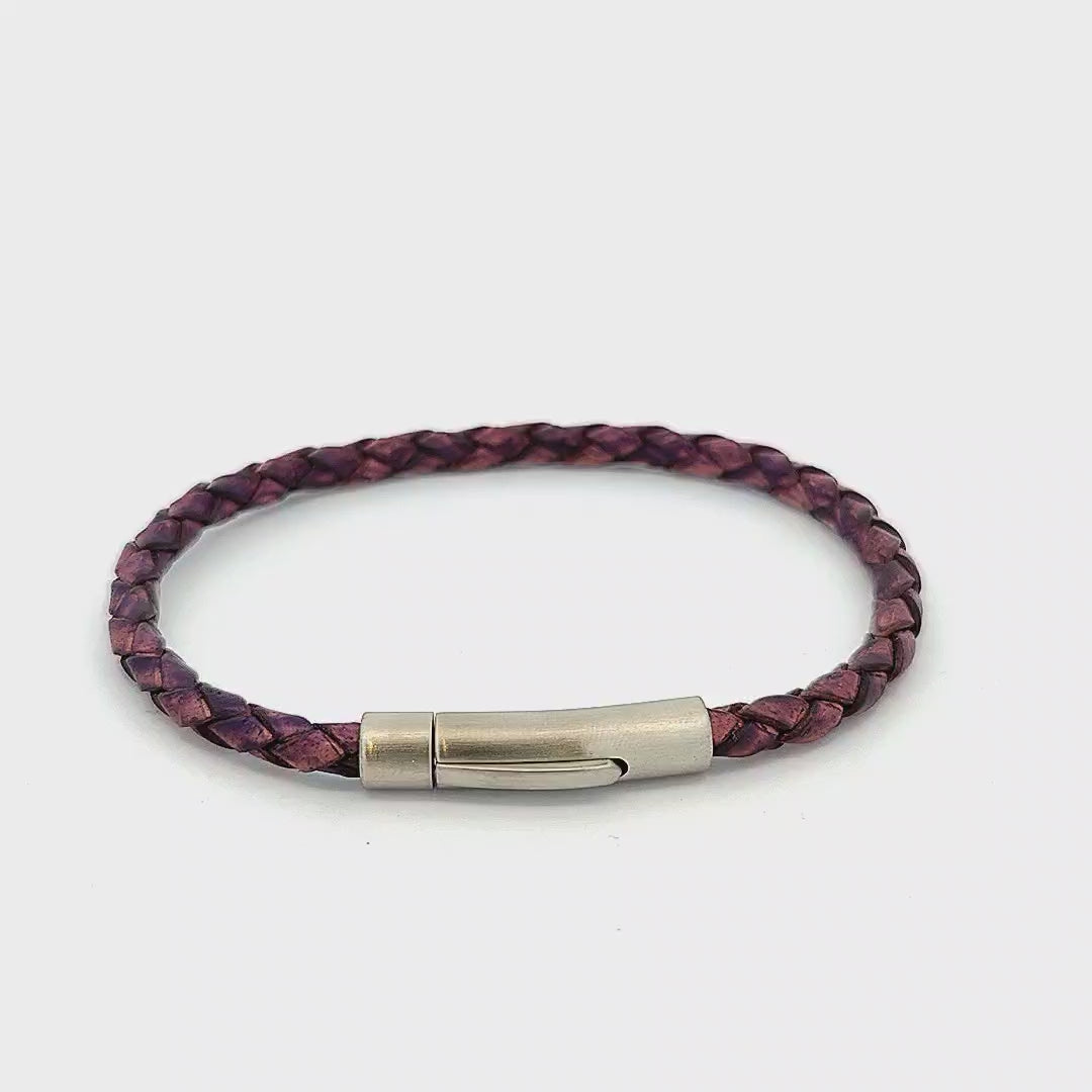 Purple Leather Bracelet - Stravinsky
