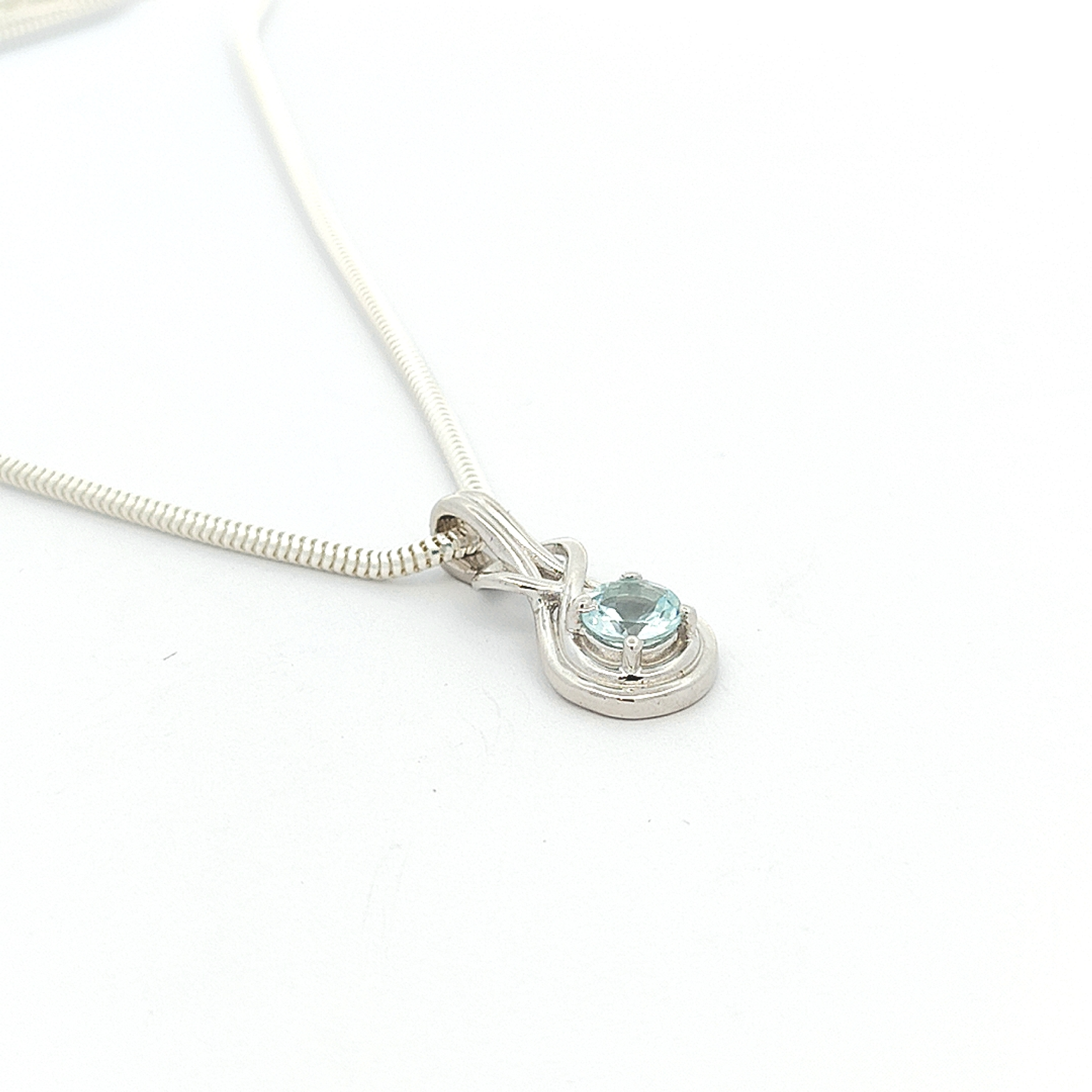 Aquamarine and Sterling Silver Pendants