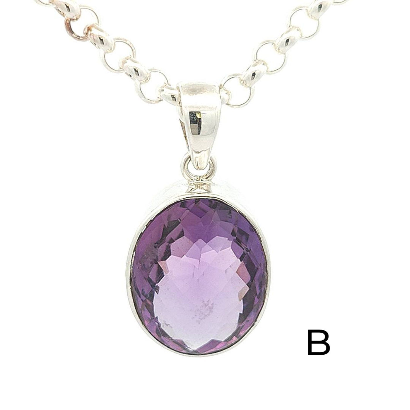 Brazilian Amethyst Pendant - Orah - boothandbooth