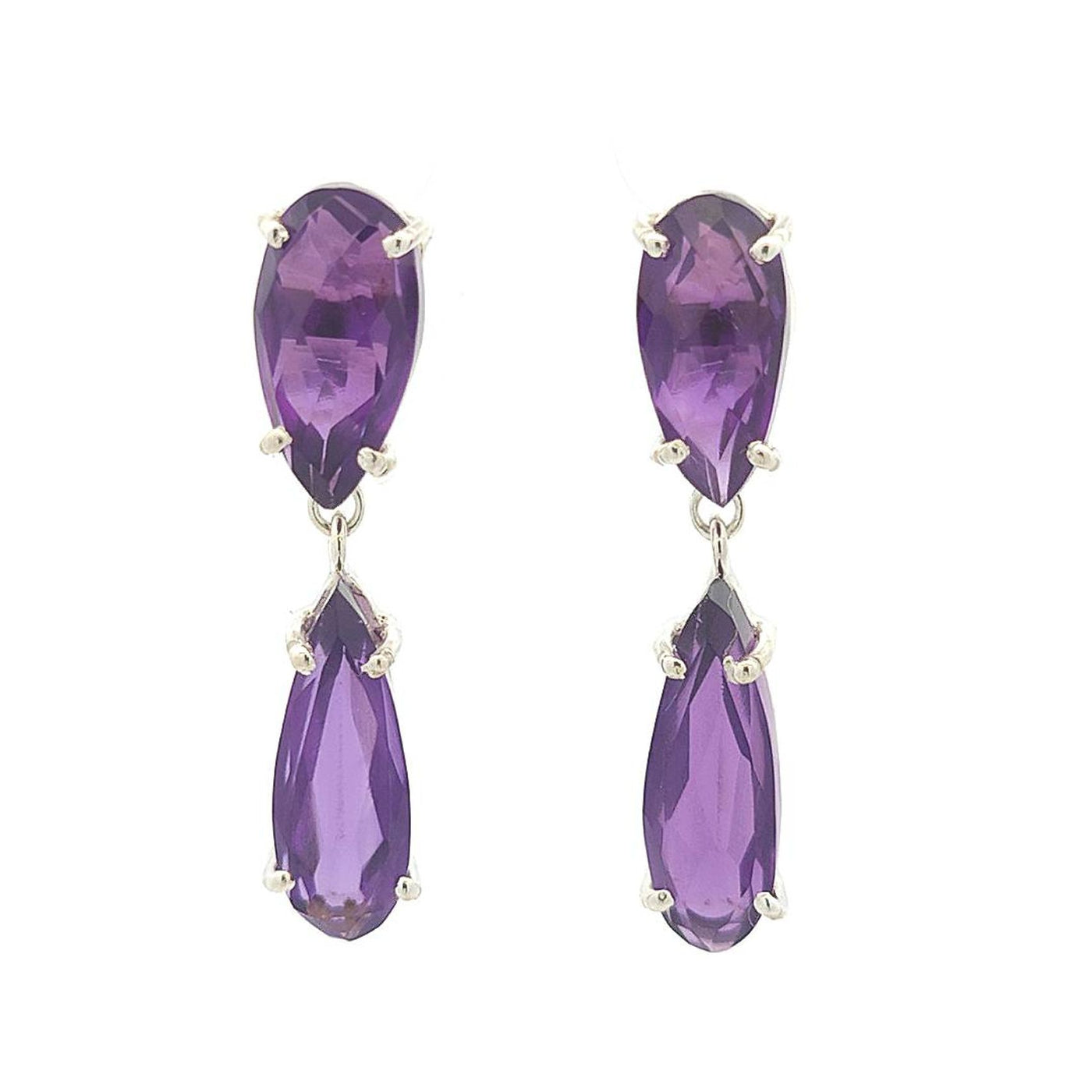 African Amethyst Earrings - Jenna - boothandbooth