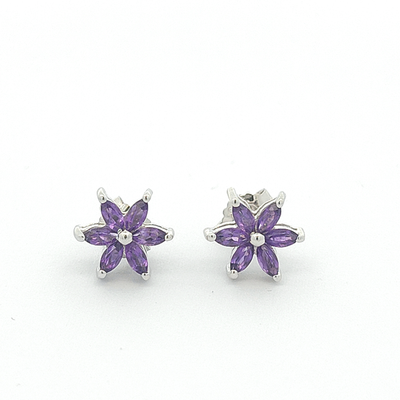 Amethyst Studs - Larissa - boothandbooth