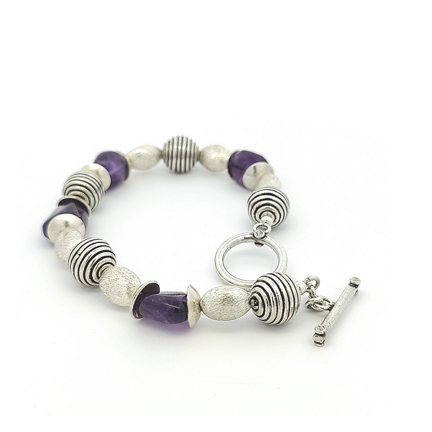 Amethyst Bead Bracelet - Belinda - boothandbooth