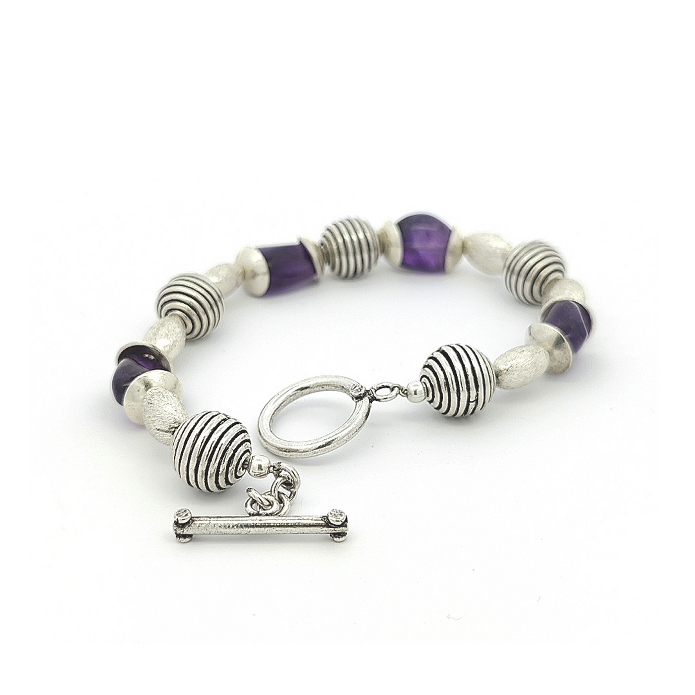 Amethyst Bead Bracelet - Belinda - boothandbooth