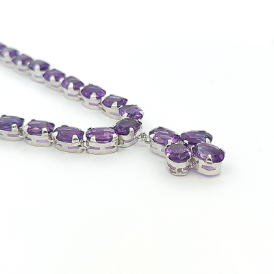 Amethyst Pendant Necklace - Ursula - boothandbooth