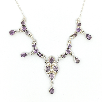 Amethyst Droplet Necklace - Debbie - boothandbooth