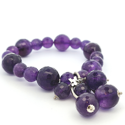 Amethyst Bead Bracelet - Annette - boothandbooth