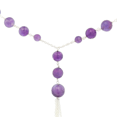 Amethyst Bead Necklace - Belle - boothandbooth