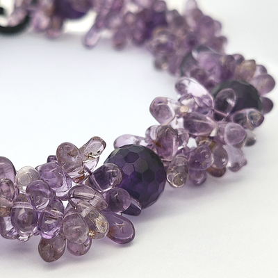 Amethyst Bead Necklace - Gwyneth - boothandbooth