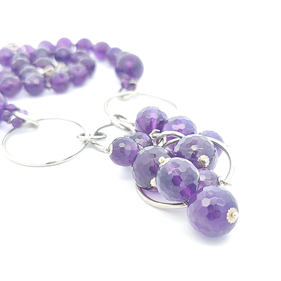 Amethyst Bead Necklace - Antonia - boothandbooth