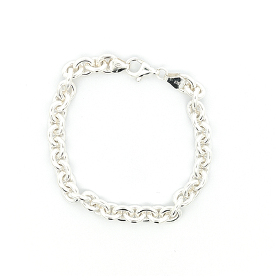 Sterling Silver Anchor Bracelet - 7.5mm - boothandbooth