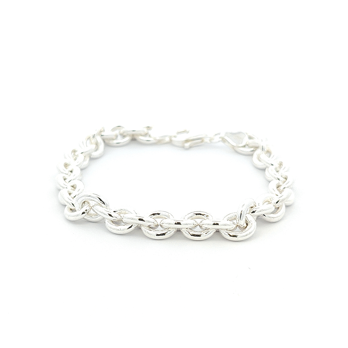 Sterling Silver Anchor Bracelet - 7.5mm - boothandbooth