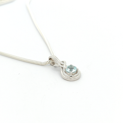 Aquamarine Pendant - Tara - boothandbooth