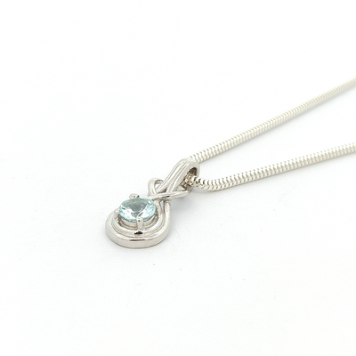 Aquamarine Pendant - Tara - boothandbooth