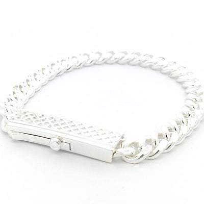 Sterling Silver Curb Bracelet 9mm - boothandbooth