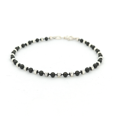 Diamond Cut Sterling Silver Ball Bracelet - boothandbooth