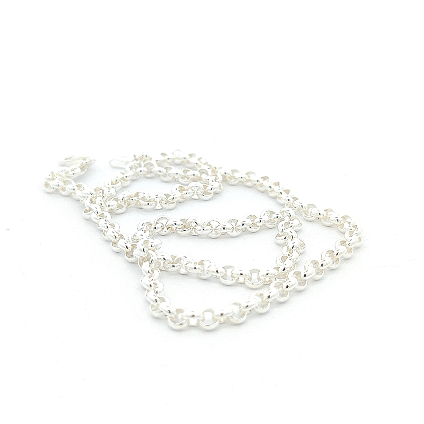 Sterling Silver Belcher Chain - 4mm - boothandbooth