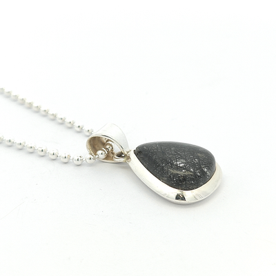 Black Rutilated Quartz Pendant - Shona - boothandbooth