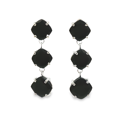 Black Onyx Earrings - Fenella - boothandbooth