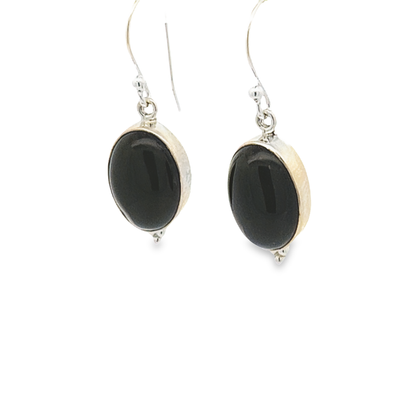 Black Onyx Earrings - Simone - boothandbooth