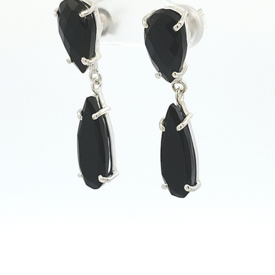 Black Onyx Earrings - Jenna - boothandbooth