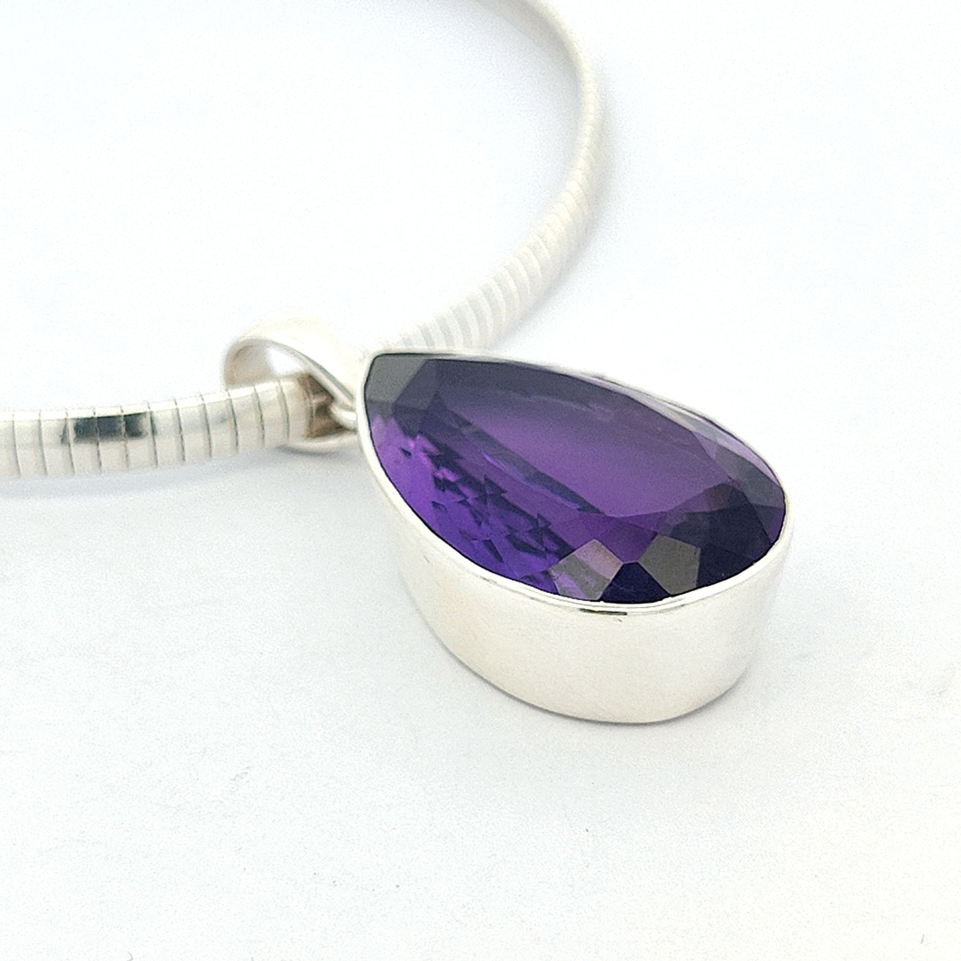 Large Brazilian Amethyst Pendant - Sian - boothandbooth