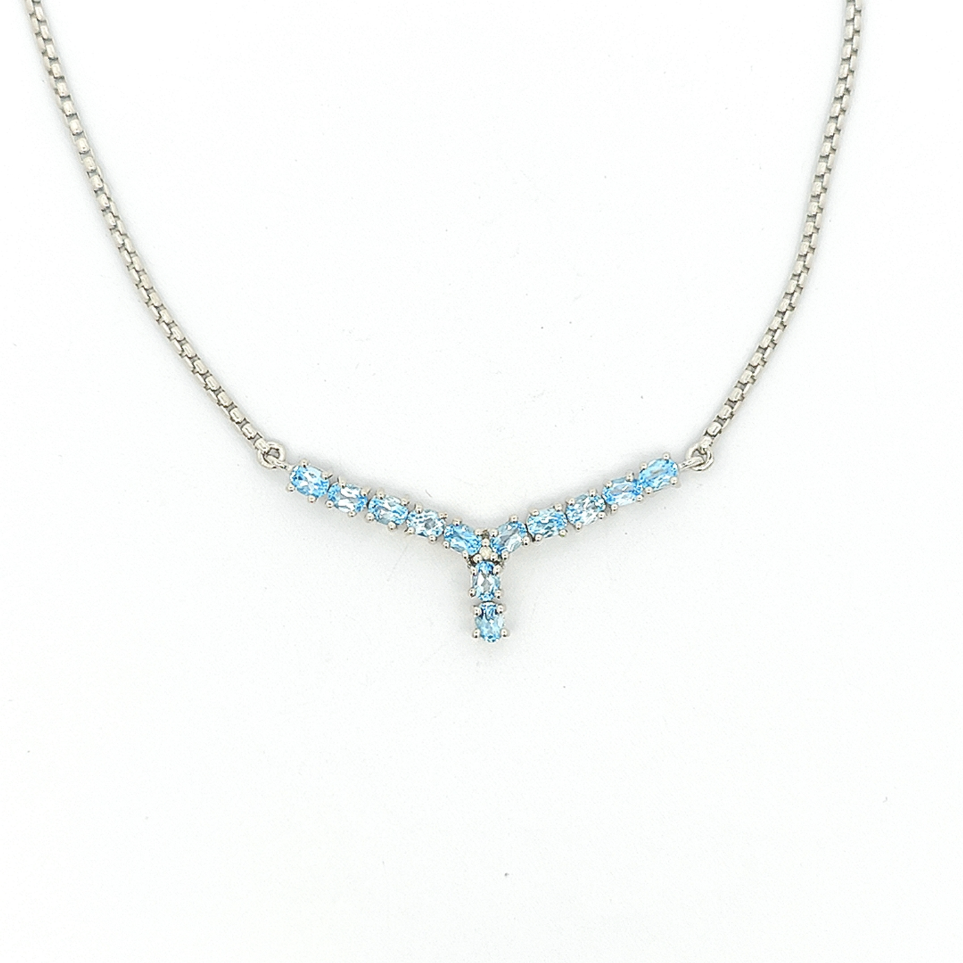 Blue Topaz Necklace - Ella - boothandbooth