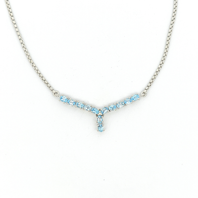 Blue Topaz Necklace - Ella - boothandbooth