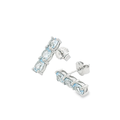 Blue Topaz Earrings - Claire - boothandbooth
