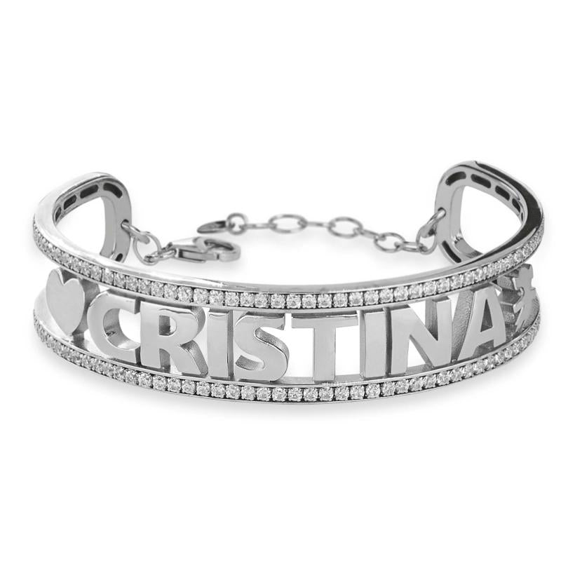 Silver personalized bracelet - boothandbooth