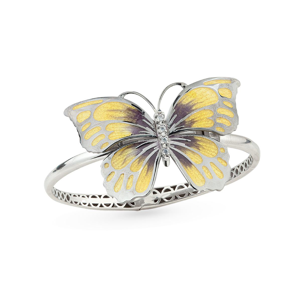 Butterfly enameled bracelet - Large - boothandbooth