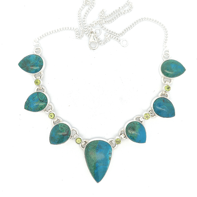 Chrysocolla Necklace - Clarice - boothandbooth