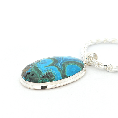 Chrysocolla Pendant - Lucinda - boothandbooth