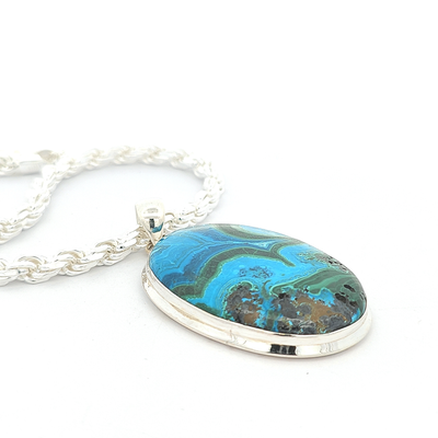Chrysocolla Pendant - Lucinda - boothandbooth