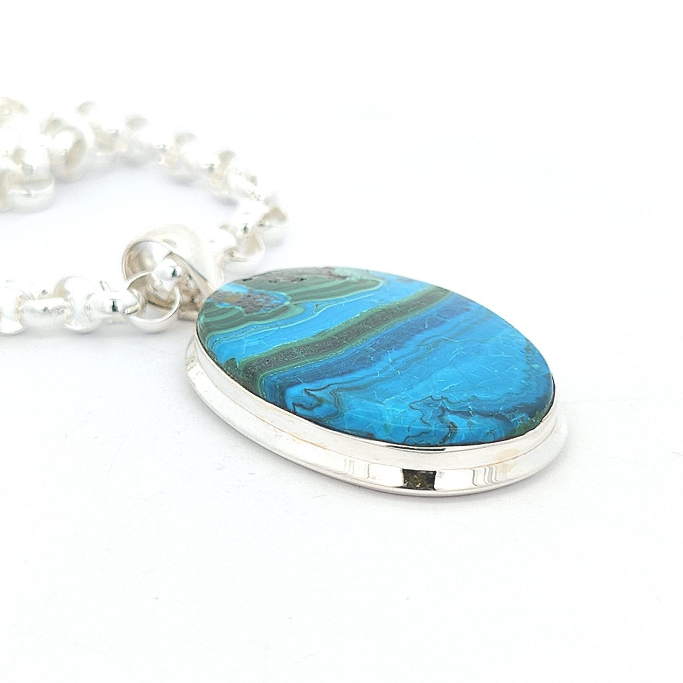 Chrysocolla Pendant - Gabrielle - boothandbooth