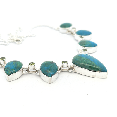 Chrysocolla Necklace - Clarice - boothandbooth