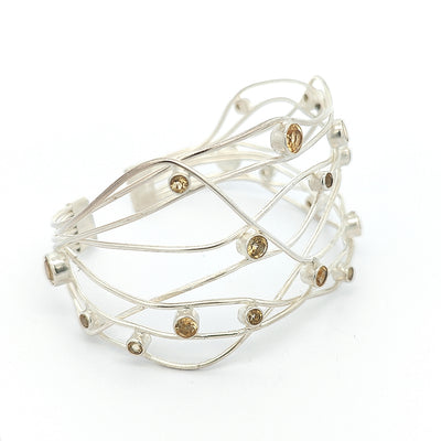 Sterling Silver Citrine Cuff - Giselle - boothandbooth