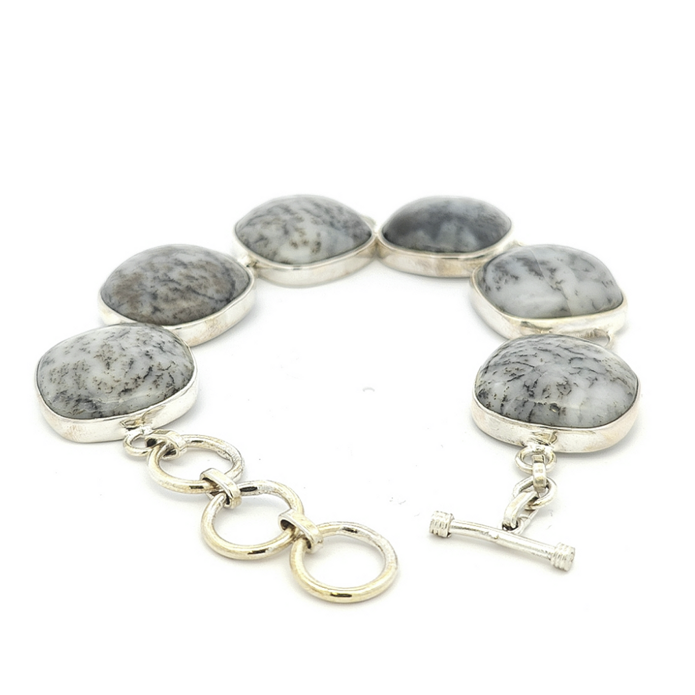 Dendritic Agate Silver Bracelet - Kirsten - boothandbooth