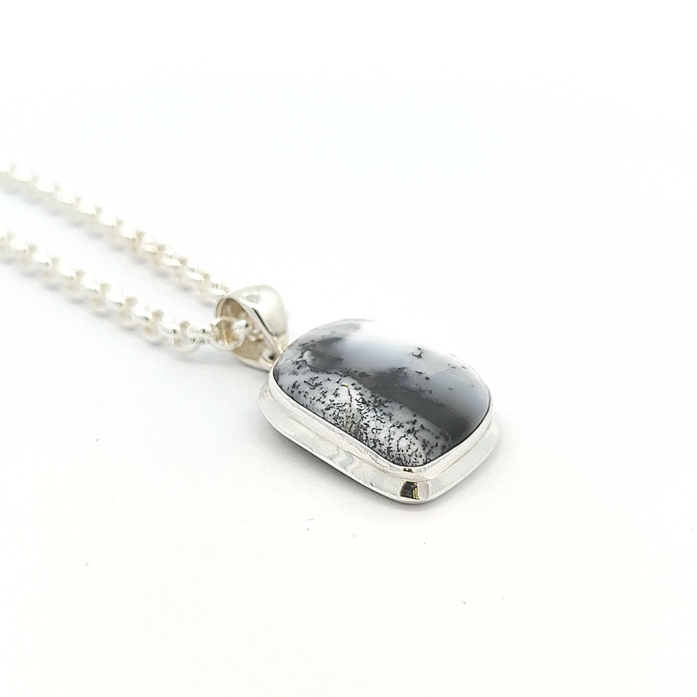 Dendritic Agate Pendant - Ingrid - boothandbooth