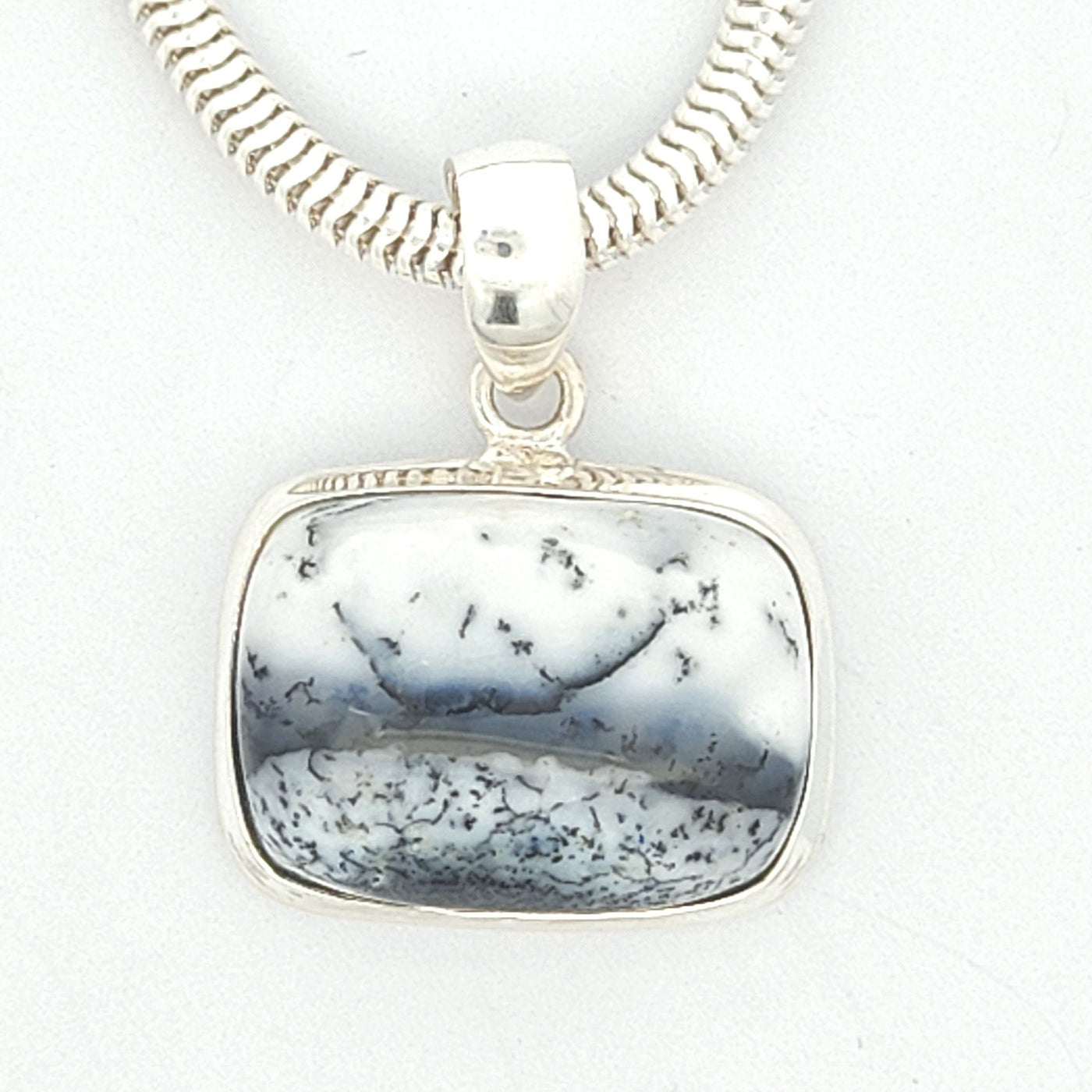 Dendritic Agate Pendant - Lily - boothandbooth