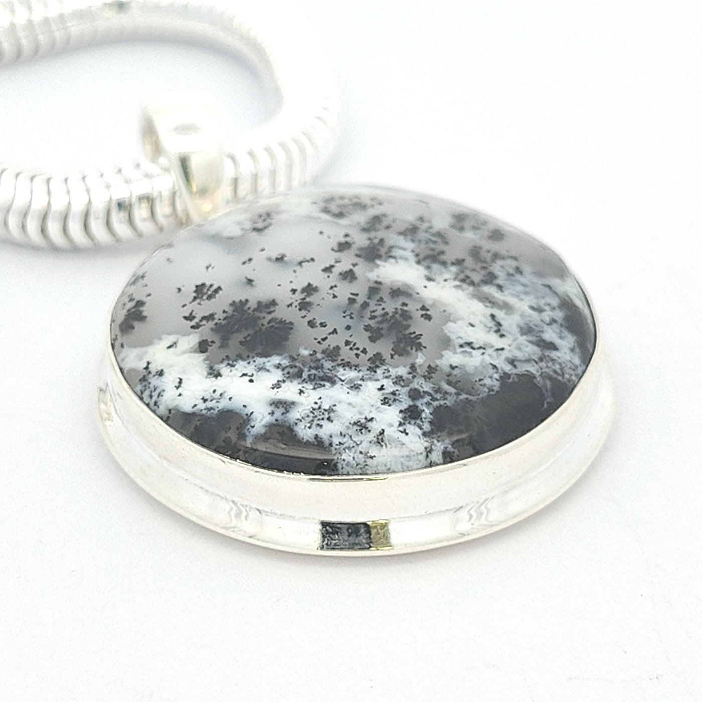 Dendritic Agate Pendant - Fiona - boothandbooth