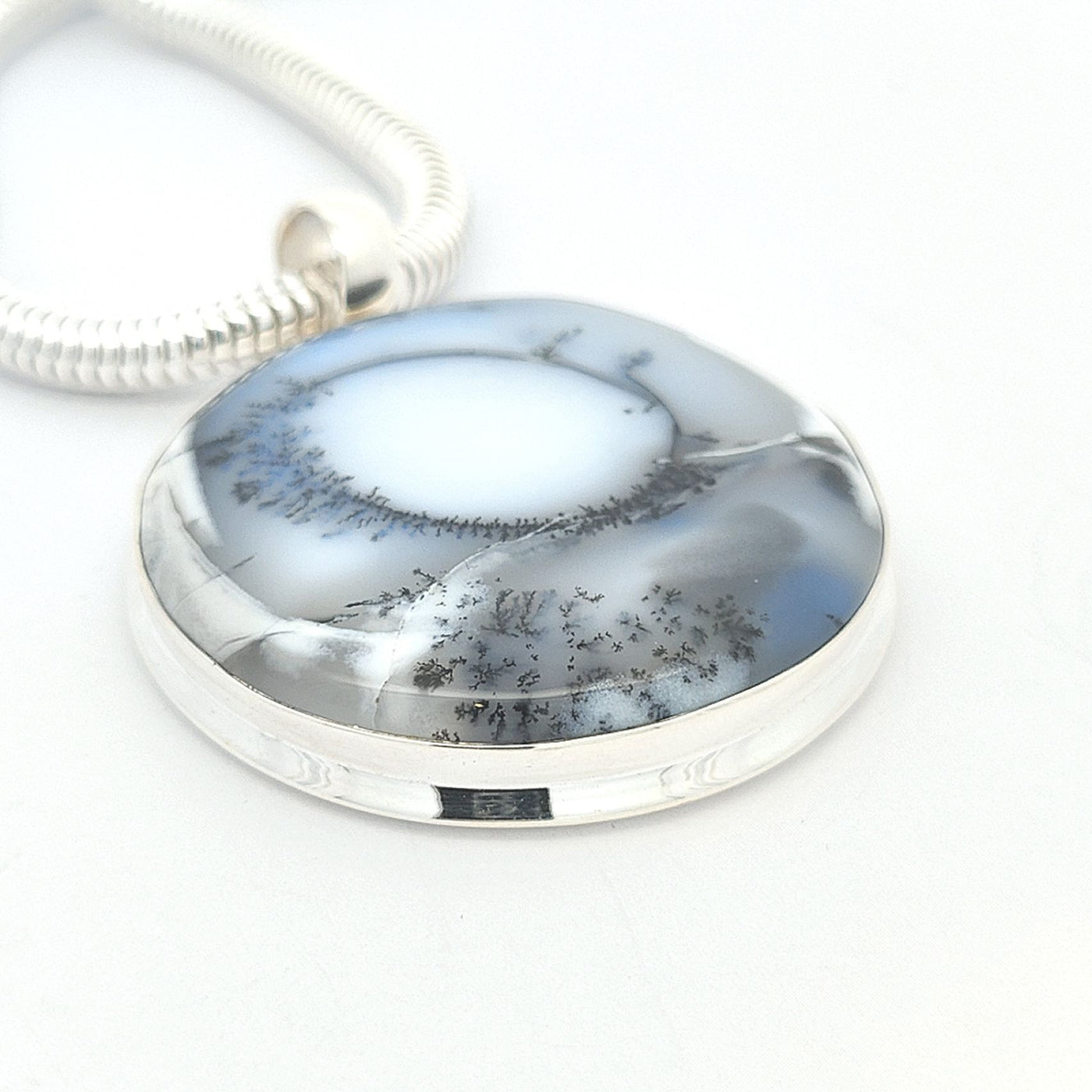 Dendritic Agate Pendant - Emma - boothandbooth