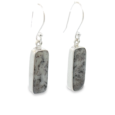 Dendritic Agate Drop Earrings - Evita - boothandbooth