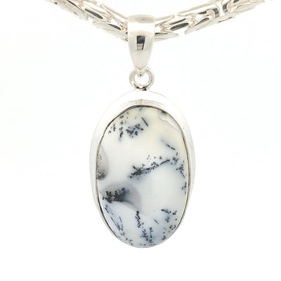 Dendritic Agate Pendant - Freya - boothandbooth