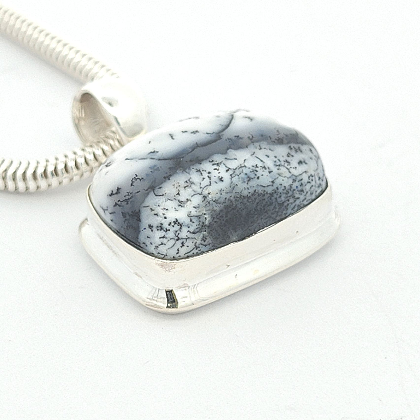 Dendritic Agate Pendant - Lily - boothandbooth