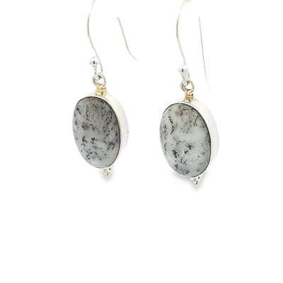 Dendritic Agate Earrings - Simone - boothandbooth